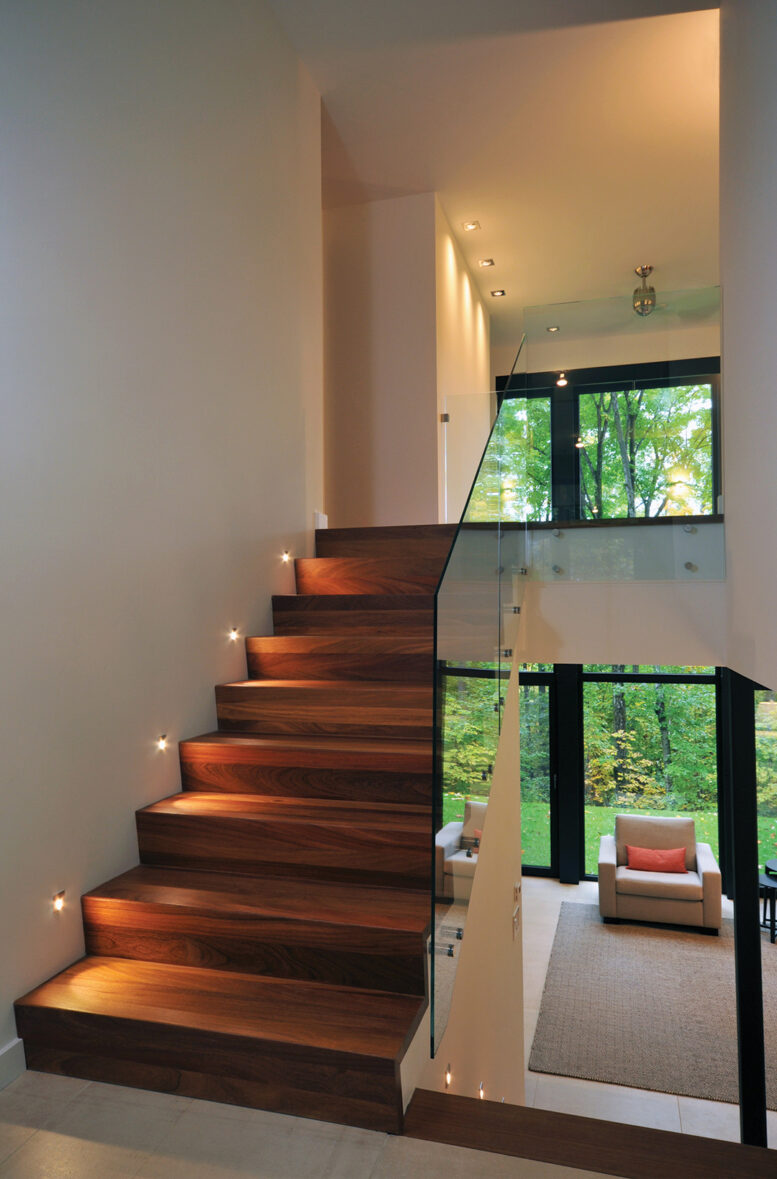 escalier contemporaine bois idée